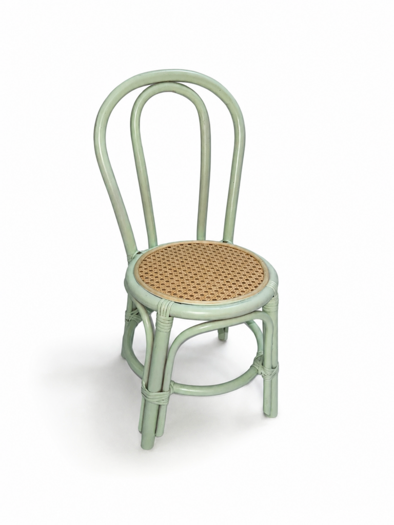 Rattan zöld gyerekszék